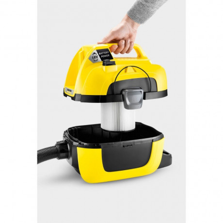 Karcher Professional Karcher Professional Nass-Trocken-Akkusauger 18V Akku-Mehrzwecksauger WD 1 Compact Battery Karcher Профессиональный беспроводной пылесос для влажной и сухой уборки Беспроводной многоцелевой пылесос 18 В WD 1 Compact Battery