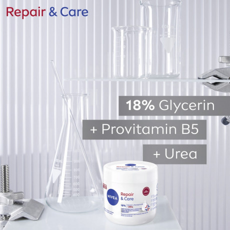 NIVEA Body Repair & Care Creme Urea, 400 ml, Нивеа Крем для тела, 18% мочевина, провитамин B5 и глицерин, для очень сухой и огрубевшей кожи, 400 мл