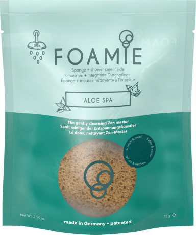 Foamie Schwamm mit Duschpflege Aloe Spa Губка для ванной Алоэ СПА, 1 шт.
