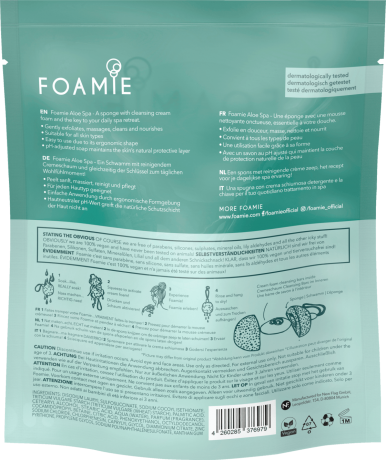 Foamie Schwamm mit Duschpflege Aloe Spa Губка для ванной Алоэ СПА, 1 шт.