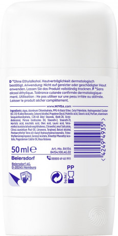 NIVEA Dry Comfort Anti-Transpirant Stick, 50 ml, Нивеа Антиперспирант стик, Dual Protect, 0% спирта, 72ч сухость, 50 мл