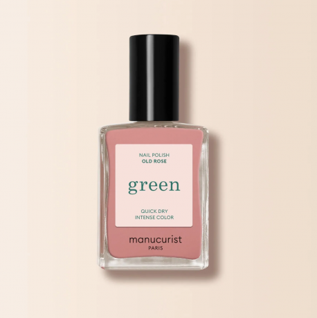 Manucurist Green Nagellack Old Rose 15ml, Лак для ногтей Old Rose (Франция), стойкое покрытие без сколов, безопасная растительная формула 9 Free, 15мл