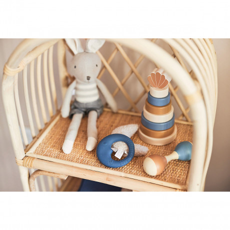 jollein Beissring aus Naturkautschuk Moon jeans blue Кольцо для прорезывания зубов из натурального каучука Moon Jeans синее