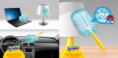 Swiffer  Staubmagnet Nachfullpack 9St, Свиффер Сменные салфетки-насадки для магнитной щетки, 9 штук