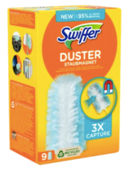 Swiffer  Staubmagnet Nachfullpack 9St, Свиффер Сменные салфетки-насадки для магнитной щетки, 9 штук