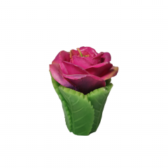 Свеча восковая винтажная в виде розовой розы, 11 x 8 см, Германия, 1960-70гг.