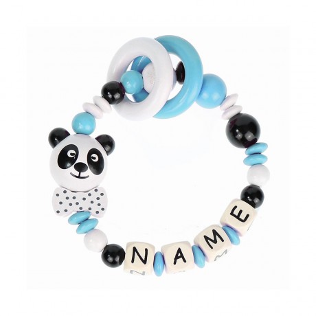 elefantasie Greifling Panda personalisiert mit Namen Игрушка-клатч Панда персонализированная с именем