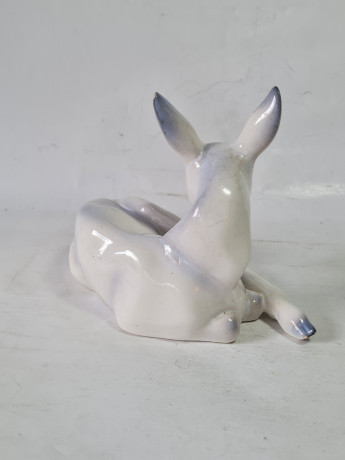 Статуэтка винтажная Lladro "Бело-голубой олень", фарфор, 15 x 7 x 11 см, Испания, 1960-70гг.
