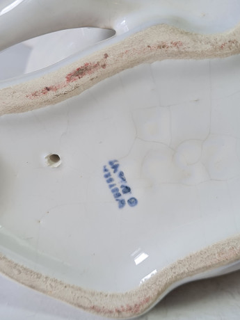 Статуэтка винтажная Lladro "Бело-голубой олень", фарфор, 15 x 7 x 11 см, Испания, 1960-70гг.