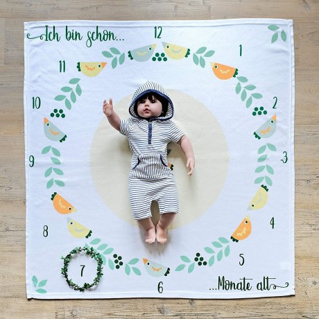 Fantifant Meilenstein-Fotodecke fur Babys Детское фотоодеяло Milestone