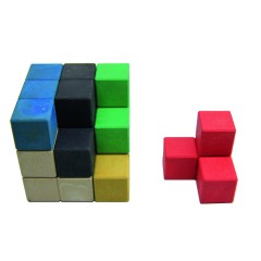 Soma-Wurfel aus RE-Wood farbige Holzwurfel von Wissner ab 5 Jahren Кубики сома из цветных деревянных кубиков RE-Wood от Wissner от 5 лет
