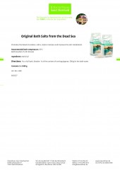 Krauterhaus Sanct Bernhardt Original Bath Salts from the Dead Sea 2 kg, Оригинальные соли для ванн из Мертвого моря  1кг х 2 упаковки (2кг)