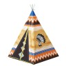 Playfun Indianerzelt Tipi mit Indianer Motiv drinnen und draussen Типи индийской палатки с индийским мотивом внутри и снаружи