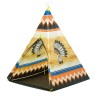 Playfun Indianerzelt Tipi mit Indianer Motiv drinnen und draussen Типи индийской палатки с индийским мотивом внутри и снаружи