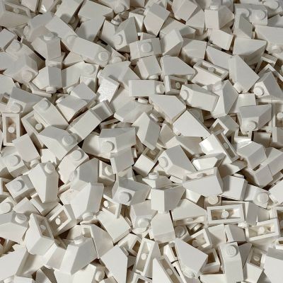 LEGO LEGO 2x1 Schragstein Weiss - 25x -White slope 3040 LEGO 2x1 Schragstein Weiss - 25x - Белый склон 3040