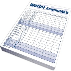 RNK Verlag XXL-Block Wurfelspiel-Gewinnblatt Выигрышная рука в игре с кубиками XXL