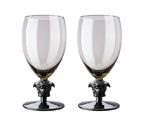 Rosenthal Versace Medusa Lumiere Haze Weibwein Glas 2st, Розенталь Версаче Медуза Люмьер Набор из 2 бокалов для белого вина, дымчато-серый, 2х333 мл