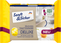 Sanft&amp;Sicher Feuchtes Toilettenpapier Deluxe Kamille Nachfüllpack Влажная Туалетная бумага Deluxe Ромашка Запасная упаковка, 50 шт