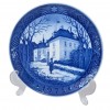 Royal Copenhagen Декоративная тарелка "Зимний дом", фарфор, 18см, Дания, 1975г