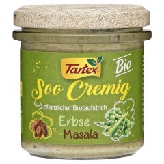 Tartex Bio soo cremig pflanzlicher Brotaufstrich Erbse Masala 140 г