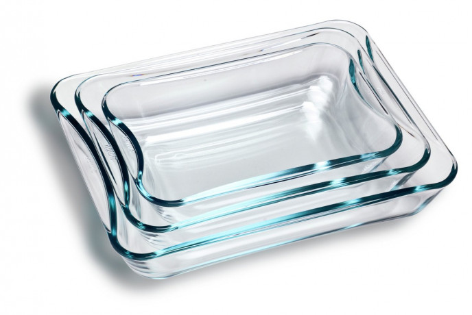 Homeware Homeware Brat-\/Backschalen Set 3-tlg. klar Набор кухонных форм для запекания/запекания, 3 шт.