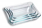 Homeware Homeware Brat-\/Backschalen Set 3-tlg. klar Набор кухонных форм для запекания/запекания, 3 шт.