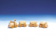 Holzspielzeug Holzeisenbahn natur  Lange 40 cm NEU Деревянная игрушка поезд деревянный натуральный Длина 40 см НОВИНКА