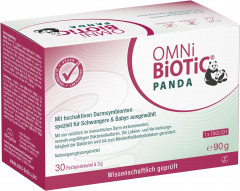 OMNI-BIOTIC Panda 30st, Пробиотик Омни-биотик Панда для беременных женщин и детей с рождения, 4 штамма полезных бактерий, 30 штук х 3г
