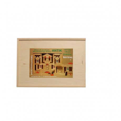 Holzspielzeug Baukasten Antik 136 Teile Набор деревянных игрушек Antique 136 деталей