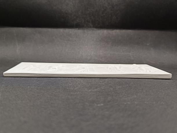 Панно-барельеф винтажное "Пять муз" (по мотивам Джозайи Веджвуда 1780 г.), керамика, 20.5 х 8 см, Германия, 1960-70гг.