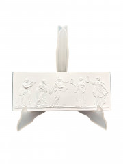 Панно-барельеф винтажное &quot;Пять муз&quot; (по мотивам Джозайи Веджвуда 1780 г.), керамика, 20.5 х 8 см, Германия, 1960-70гг.