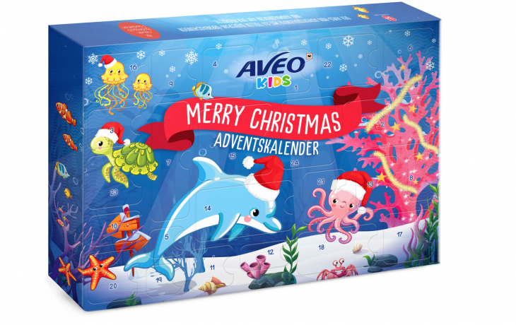 AVEO Kids 2025 Adventskalender, Адвент-календарь 2025 для детей, 24 сюрприза для ванны