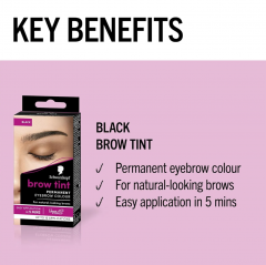 Schwarzkopf Brow Tint Permanent Black 3st, Краска для бровей, стойкая, до 10 применений, черная, 3 штуки