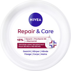 NIVEA Body Repair &amp; Care Creme, 400 ml, Нивеа Крем для тела, 15% глицерин, провитамин B5 и ниацинамид, для очень сухой кожи, 72ч увлажнение, 400 мл