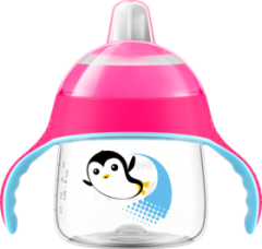 Philips AVENT „Pinguin“-Стаканчик для питья	: Sip, No Drip Becher 200ml (pink), 1 шт