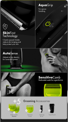 GILLETTE Elektrischer Rasierer, Labs Body & Intimate, 1 St, Джилетт Электрический триммер Labs Body & Intimate для тела и интимных зон с 5 аксессуарами, 1 набор