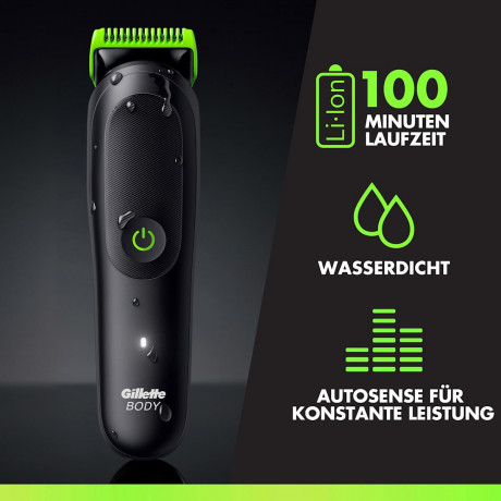 GILLETTE Elektrischer Rasierer, Labs Body & Intimate, 1 St, Джилетт Электрический триммер Labs Body & Intimate для тела и интимных зон с 5 аксессуарами, 1 набор