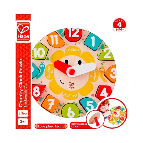 HAPE Steckpuzzle Uhr Часы-головоломки