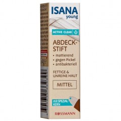 ISANA Young Active Clear Abdeckstift Укрыватель mittel средний 4 г
