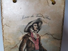 Silberdistel fayence, Силбердистел Декоративное фаянсовое подвесное панно-хромолитография &quot;Водонос&quot;, Германия 1965г.