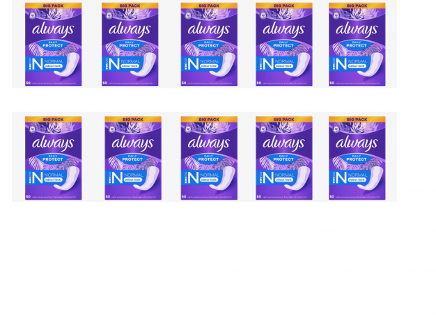 always Slipeinlagen Daily Protect Normal mit Duft, 50 St x 10packs, Ежедневные прокладки Daily Protect Normal с ароматизатором, 50 штук x 10 упаковок (500штук)