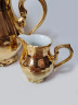 Moschendorf Retsch Wunsiedel Фарфоровый набор посуды для чая с обильной позолотой "Золото": чайник 19см x 18см, молочник 8см x 9см, сахарница 10см x 12см, Германия, 1960-70гг.
