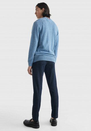 Tommy Hilfiger C-NECK Jumper heathered denim blue C-ШЕЯ Джемперы вересковый джинсовый синий
