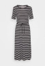 Tommy Hilfiger STRIPE MIDI Jersey dress desert sky/white ПОЛОСКА МИДИ Платье из джерси небо пустыни/белый
