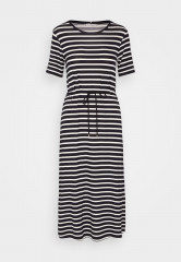 Tommy Hilfiger STRIPE MIDI Jersey dress desert sky/white ПОЛОСКА МИДИ Платье из джерси небо пустыни/белый