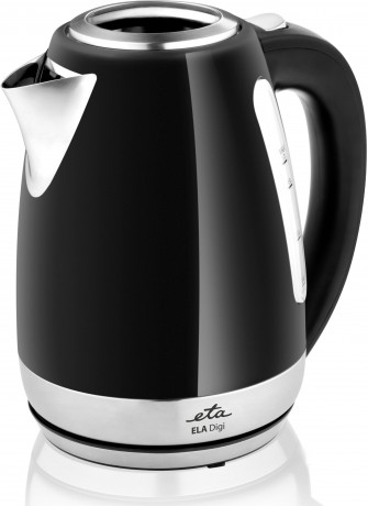 eta eta Wasserkocher ELA digi ETA959890020, 1,7 l, 2100 W, schwarz, Transparenter Deckel, Edelstahlausfuhrung чайник ELA digi ETA959890020, 1,7 л, 2100 Вт, черный, прозрачная крышка, дизайн из нержавеющей стали