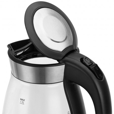 Deuba Deuba Wasserkocher, 1.7 l, 2200 W, LED Kabellos Glas Edelstahl Kuche Teekocher Kalkfilter BPA Frei  Чайник Deuba, 1,7 л, 2200 Вт, светодиодный, беспроводной, стекло, кухонный чайник из нержавеющей стали, фильтр от накипи, без BPA