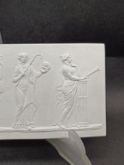 Панно-барельеф винтажное &quot;Аполлон и четыре музы&quot; (по мотивам Джозайи Веджвуда 1780 г.), керамика, 20.5 х 8 см, Германия, 1960-70гг.
